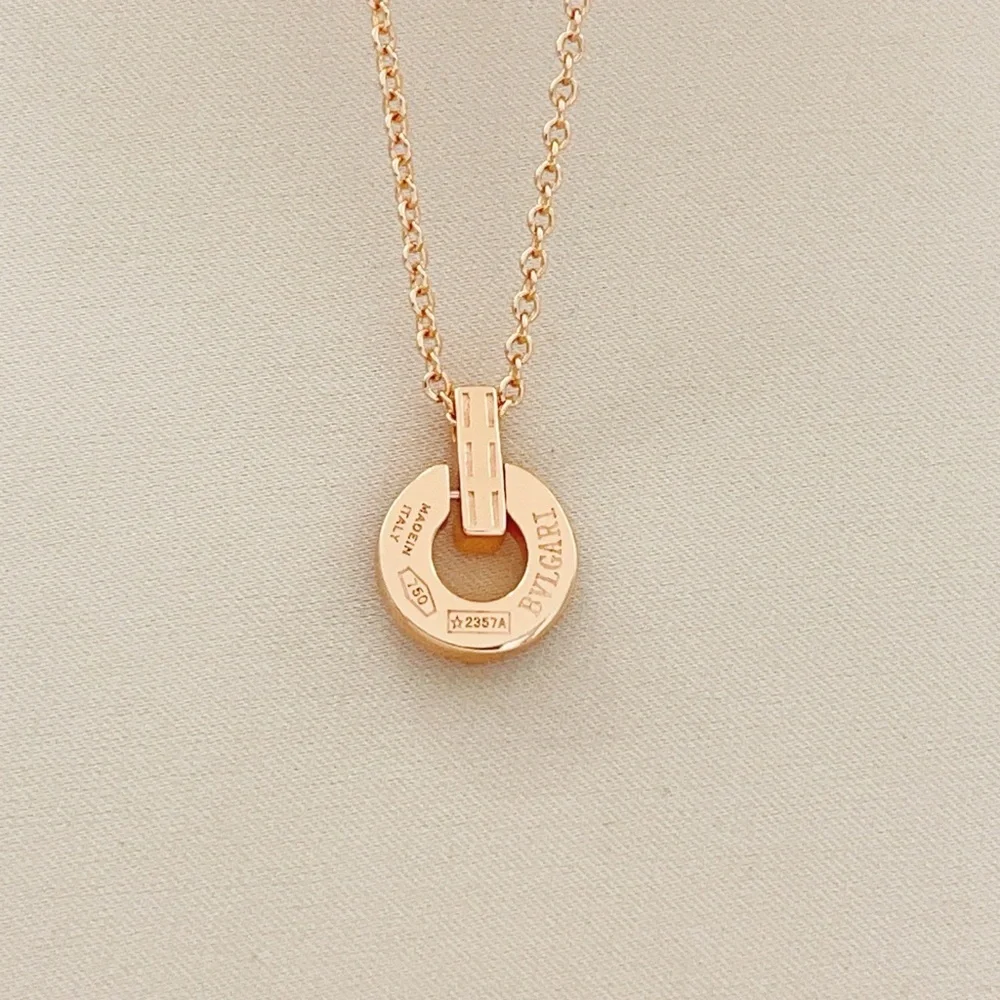 Bulgari Gold Circle Pendant Necklace - Picture 3 of 7